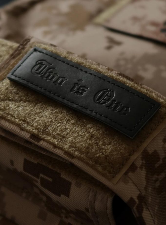 TWO IS ONE Olde English Black Leather Patch